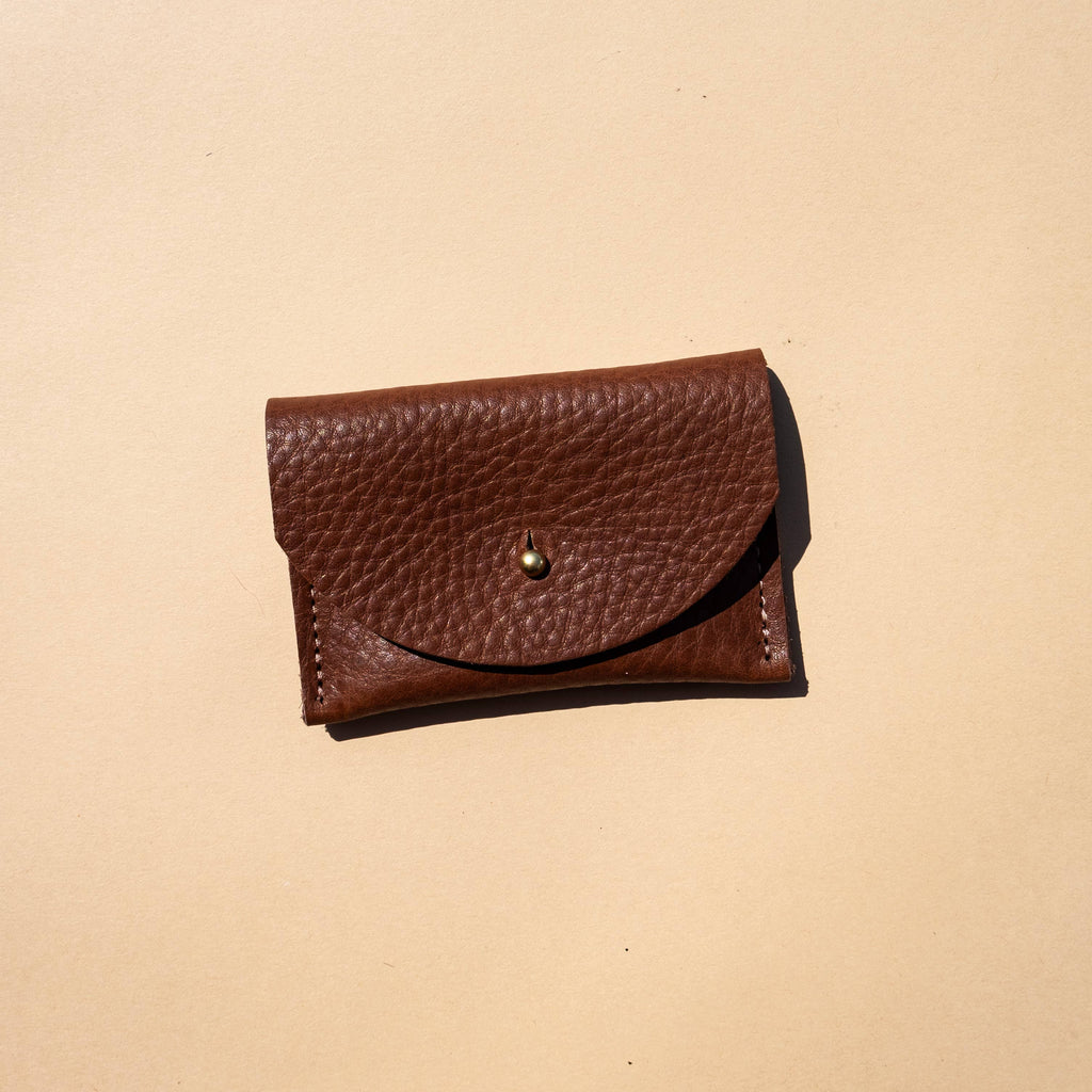 Tessa Leather Cardholder – Chocolate