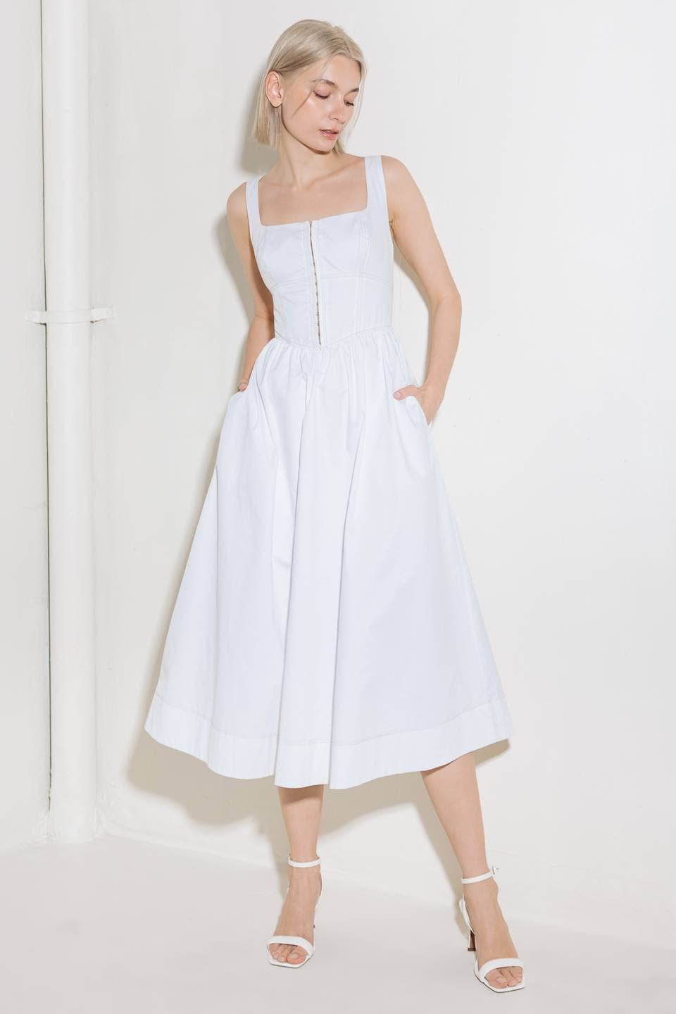 Clara Poplin Midi Dress