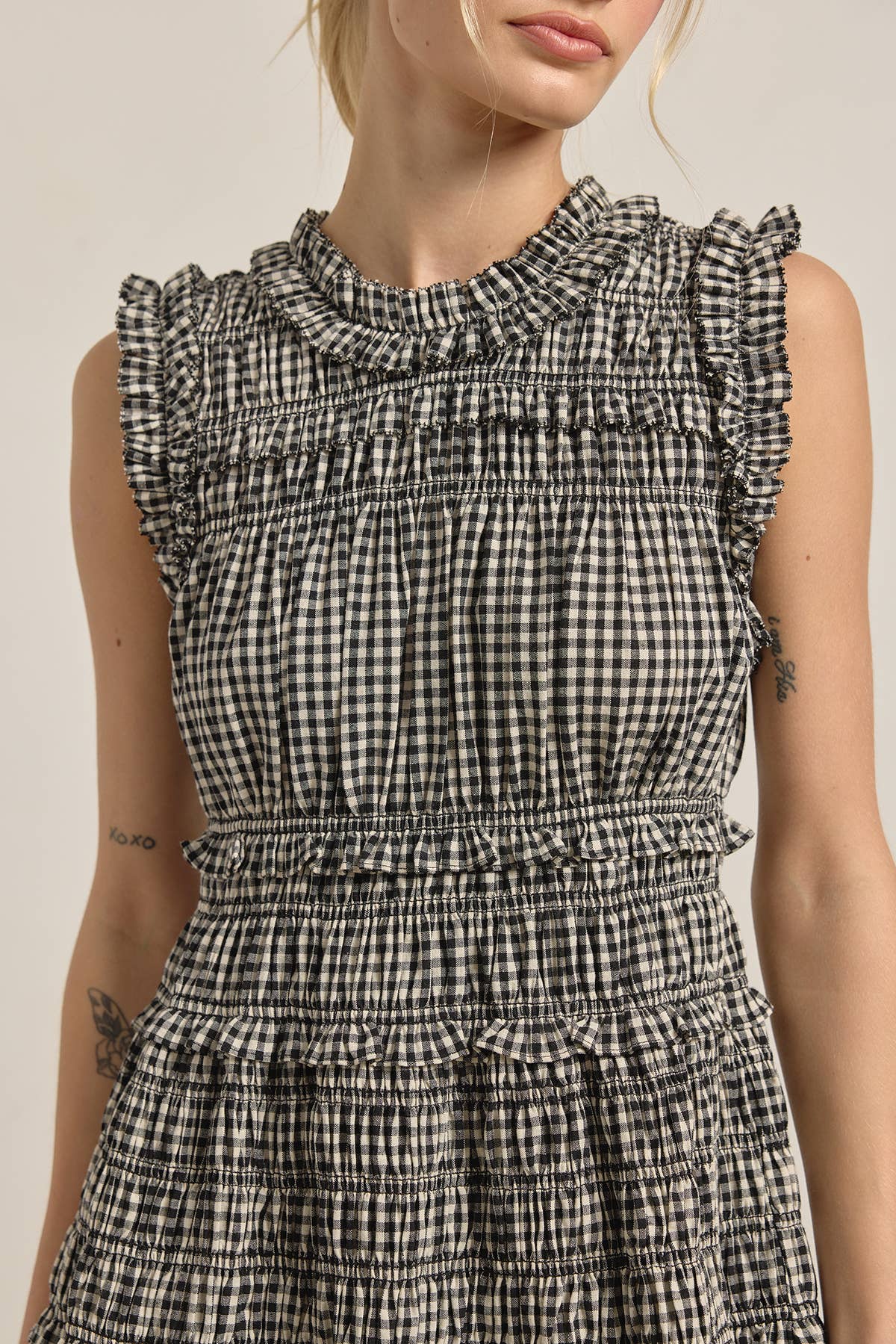 Gemma Gingham Maxi Dress