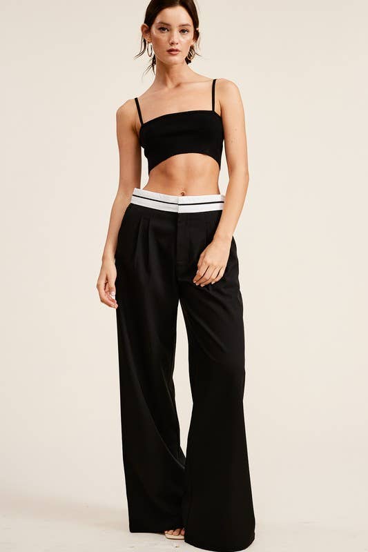 Elodie Contrast Waist Trouser