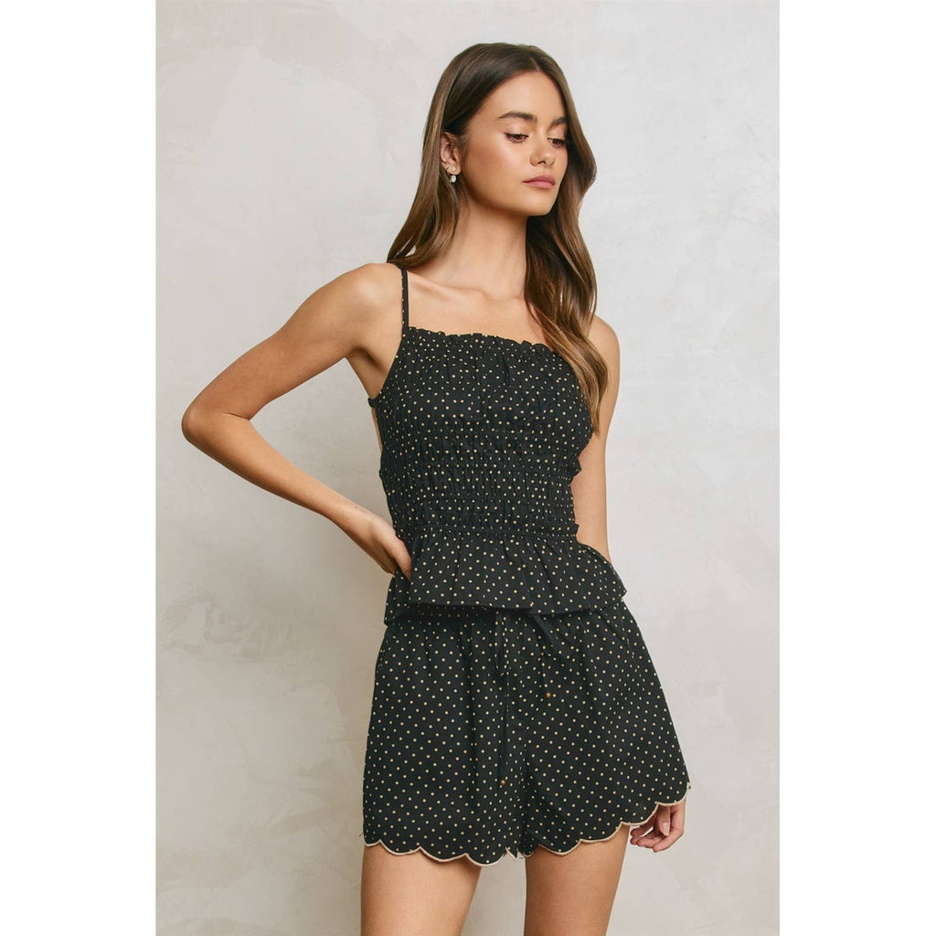 Noelle Smocked Peplum Top