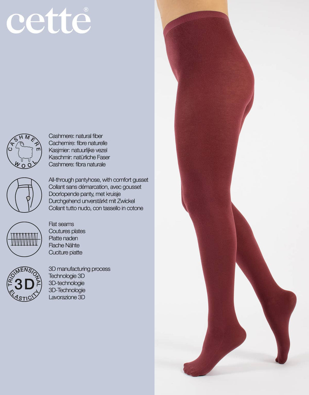 Cashmere Wool Tights 150 DEN, Winter tights