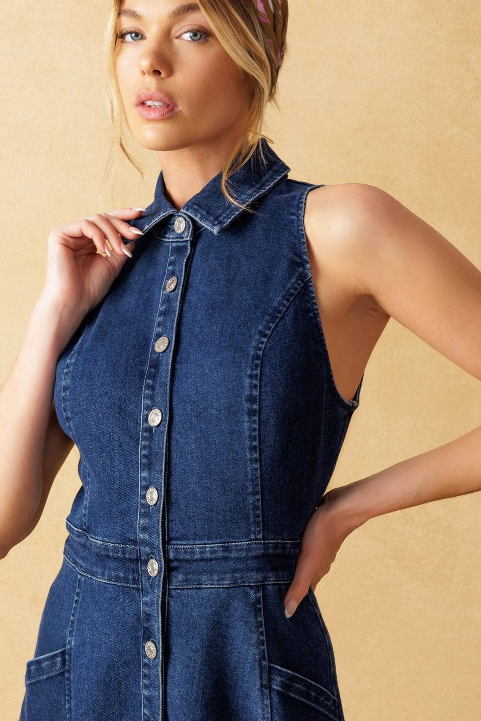 Georgia Denim Midi Dress