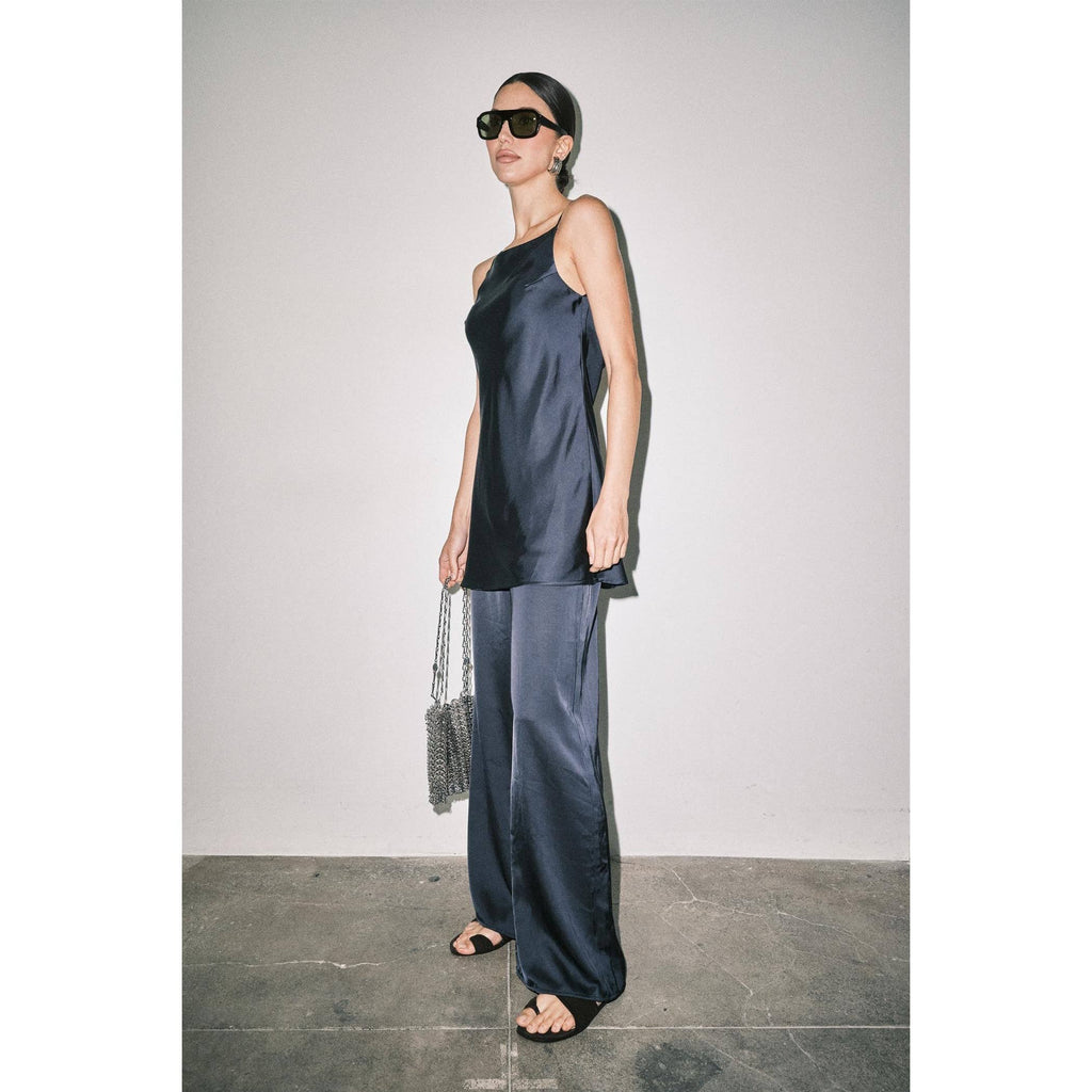Eden Satin Cowl Neck Cami Wide Leg Pant Set