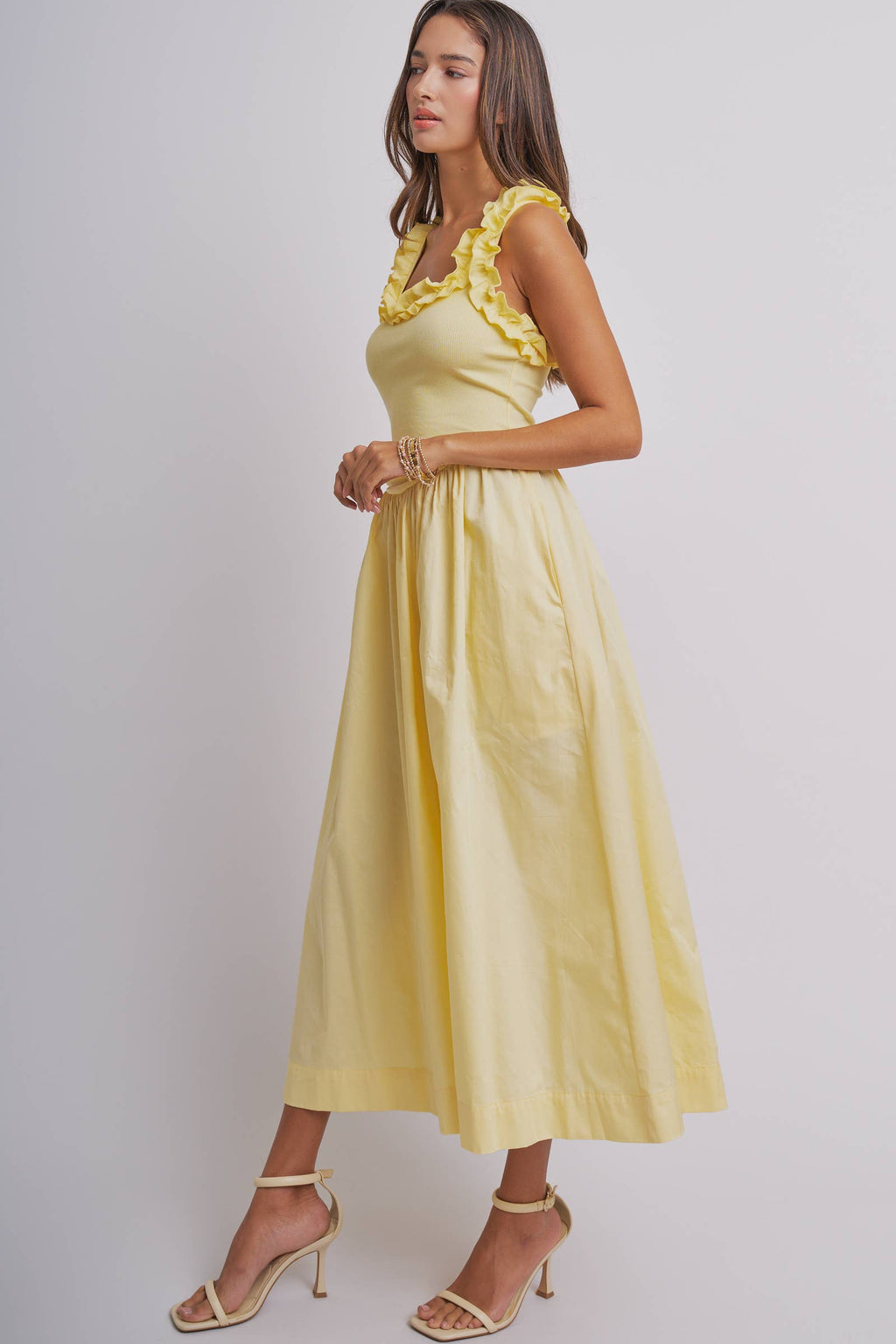 Juliette Ruffle Midi Dress