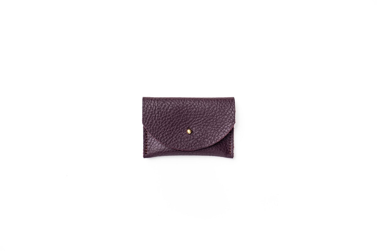 Tessa Leather Cardholder – Plum