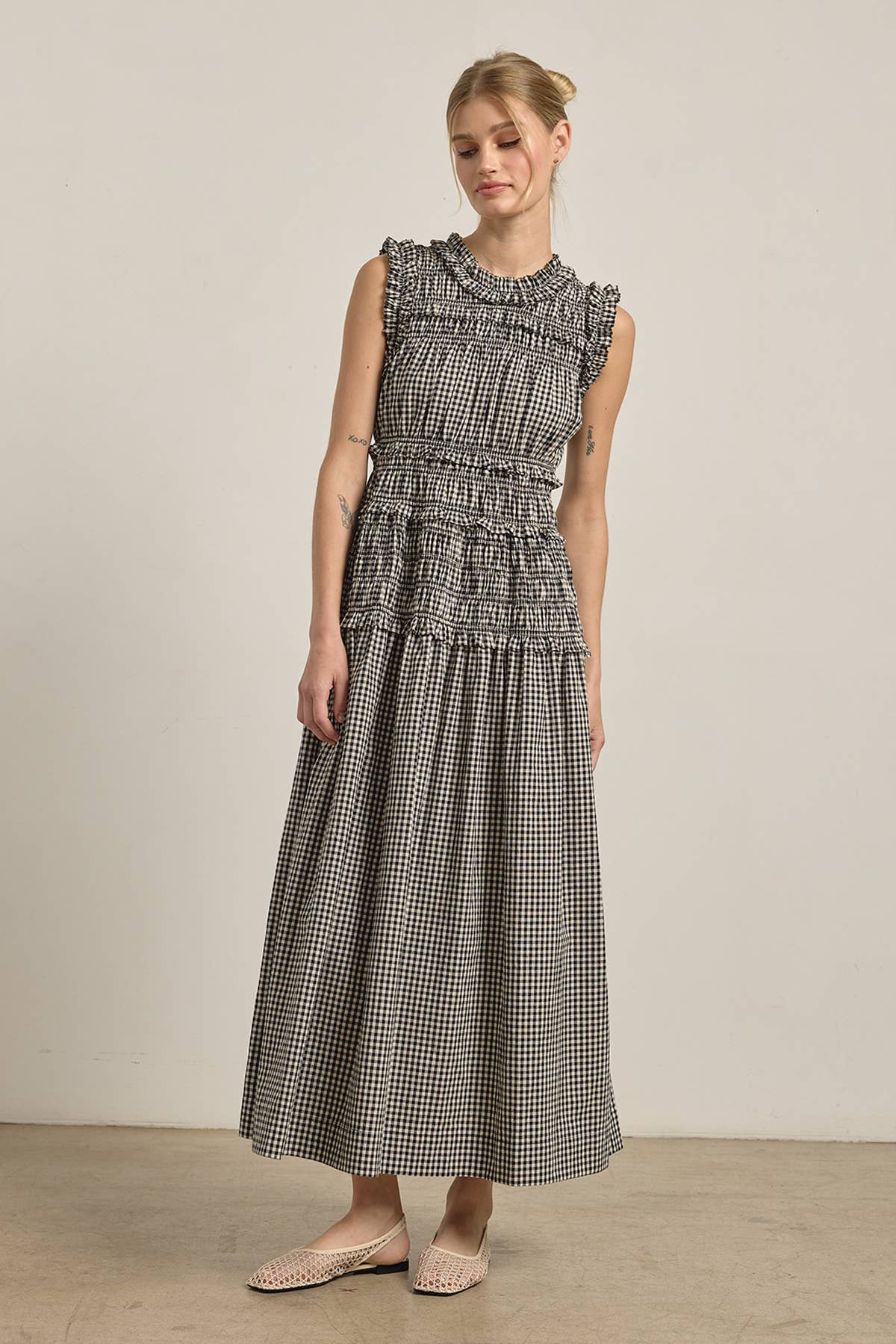 Gemma Gingham Maxi Dress