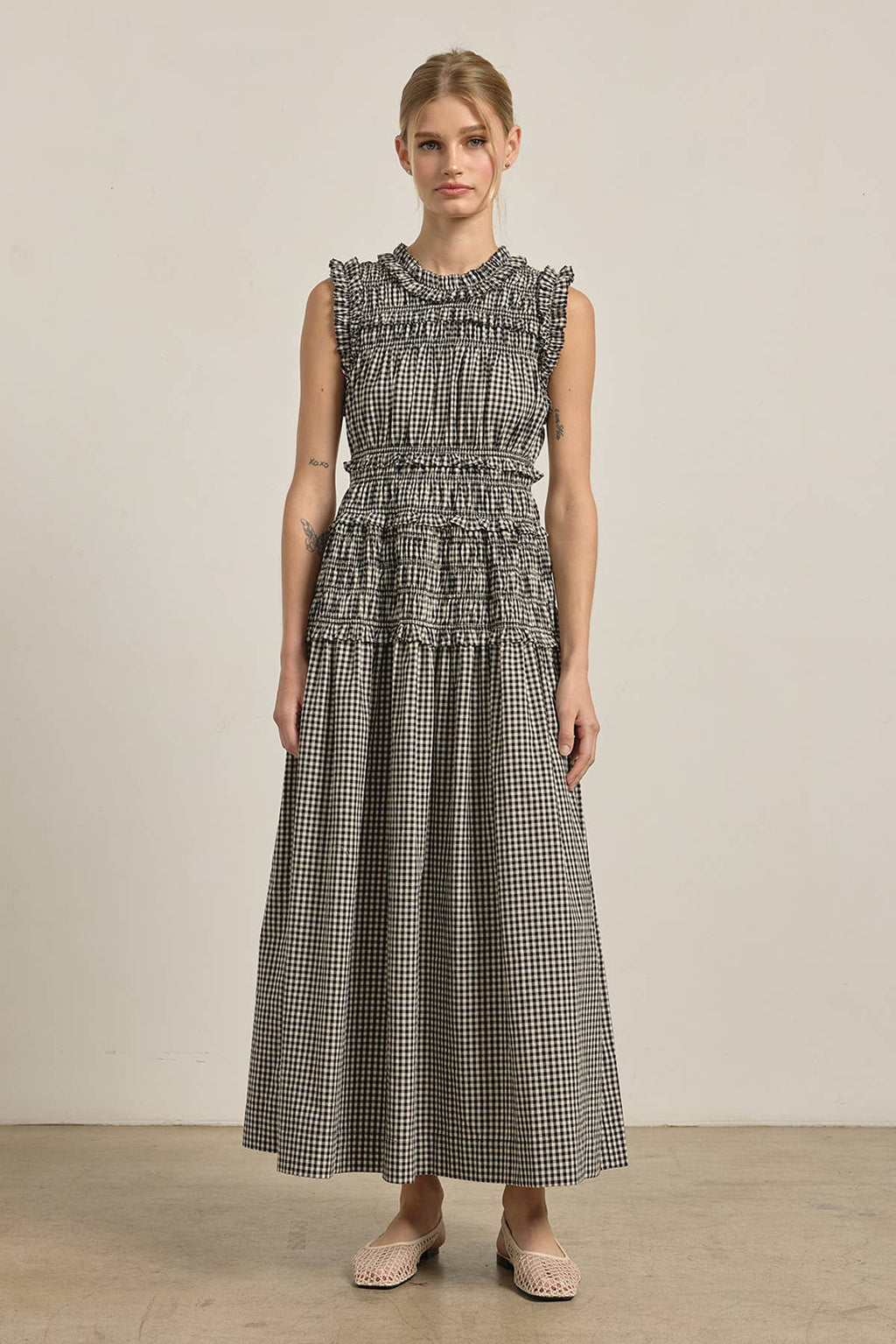 Gemma Gingham Maxi Dress
