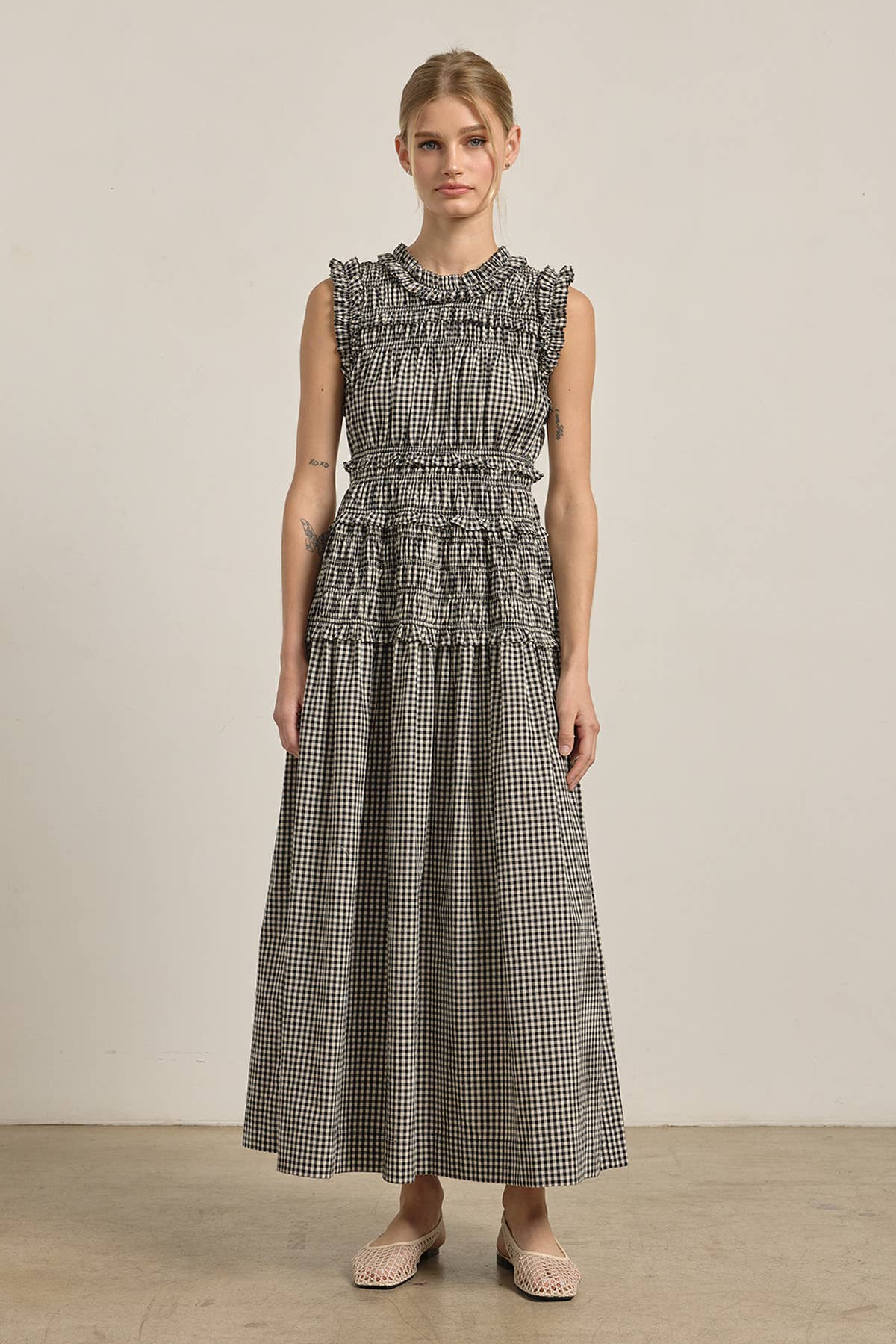 Gemma Gingham Maxi Dress