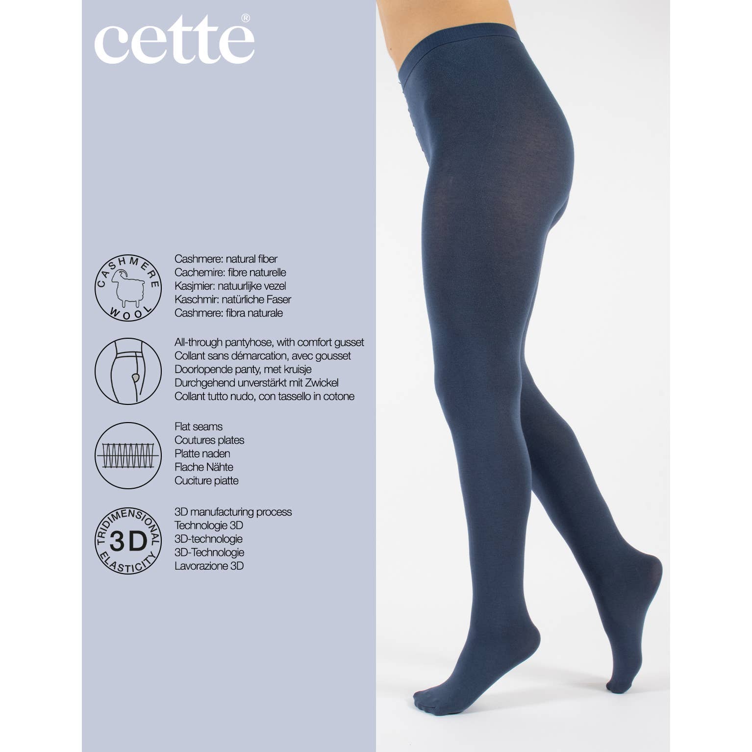 Cashmere Wool Tights 150 DEN, Winter tights