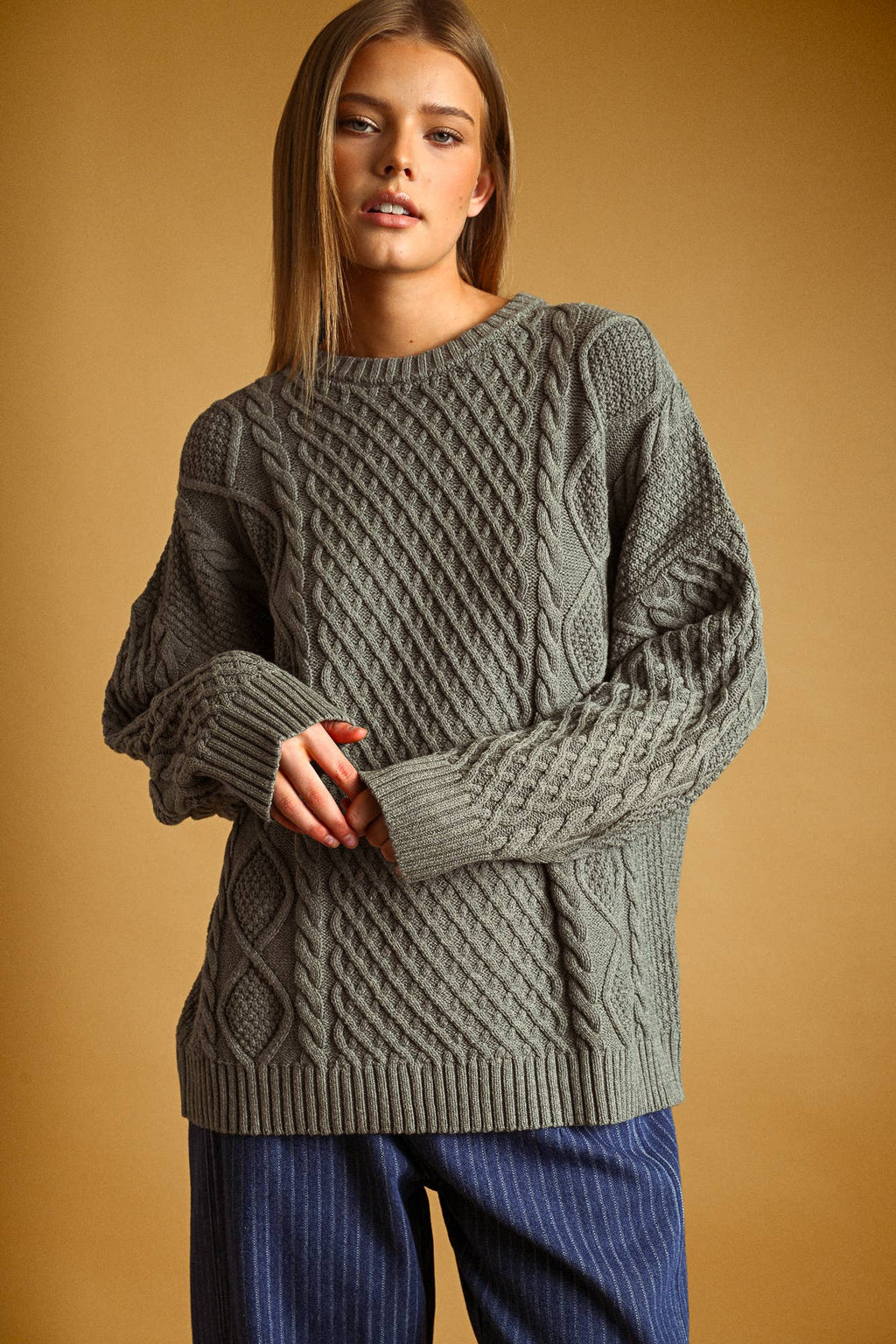 Brigitte Cable Knit Sweater