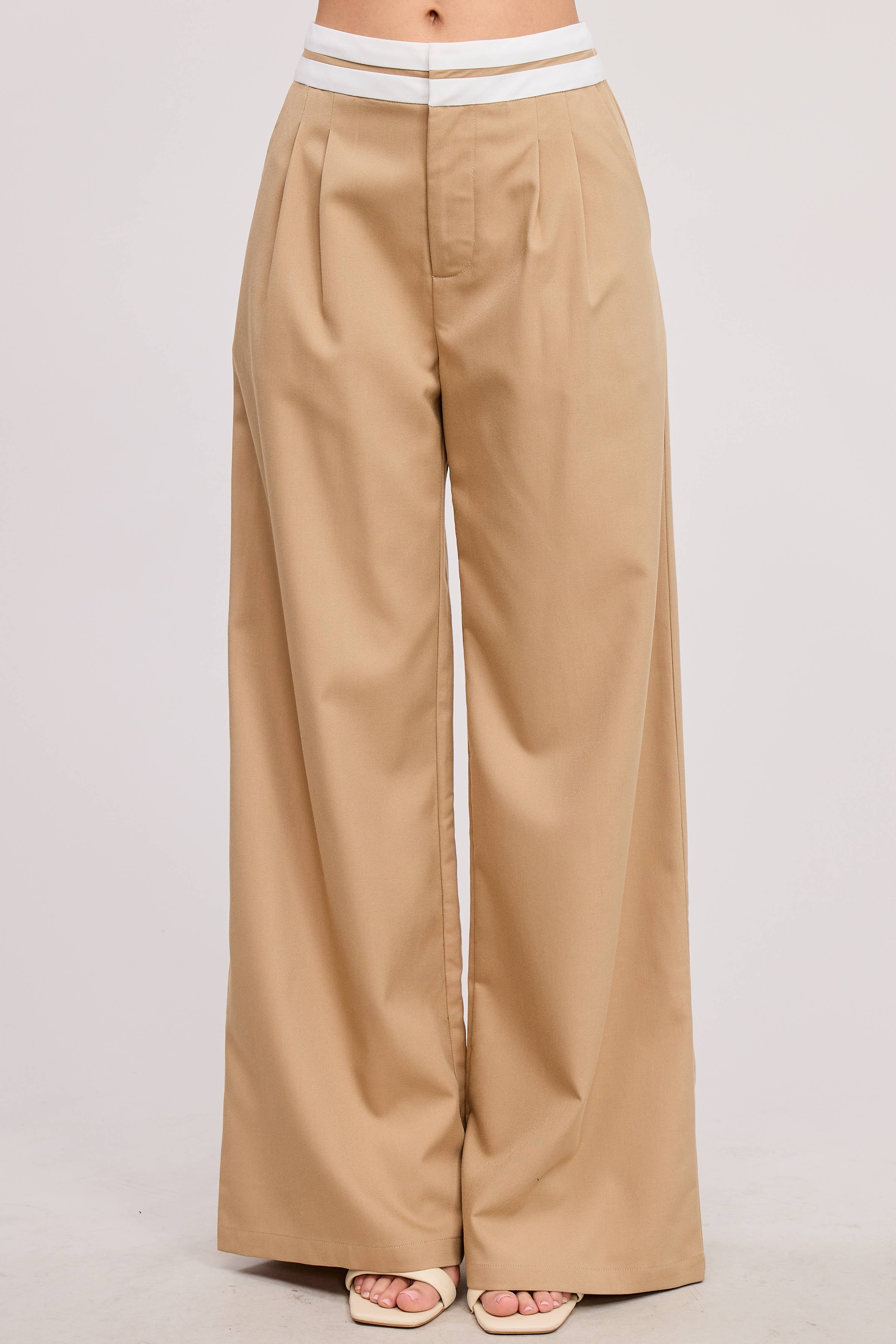 Elodie Contrast Waist Trouser