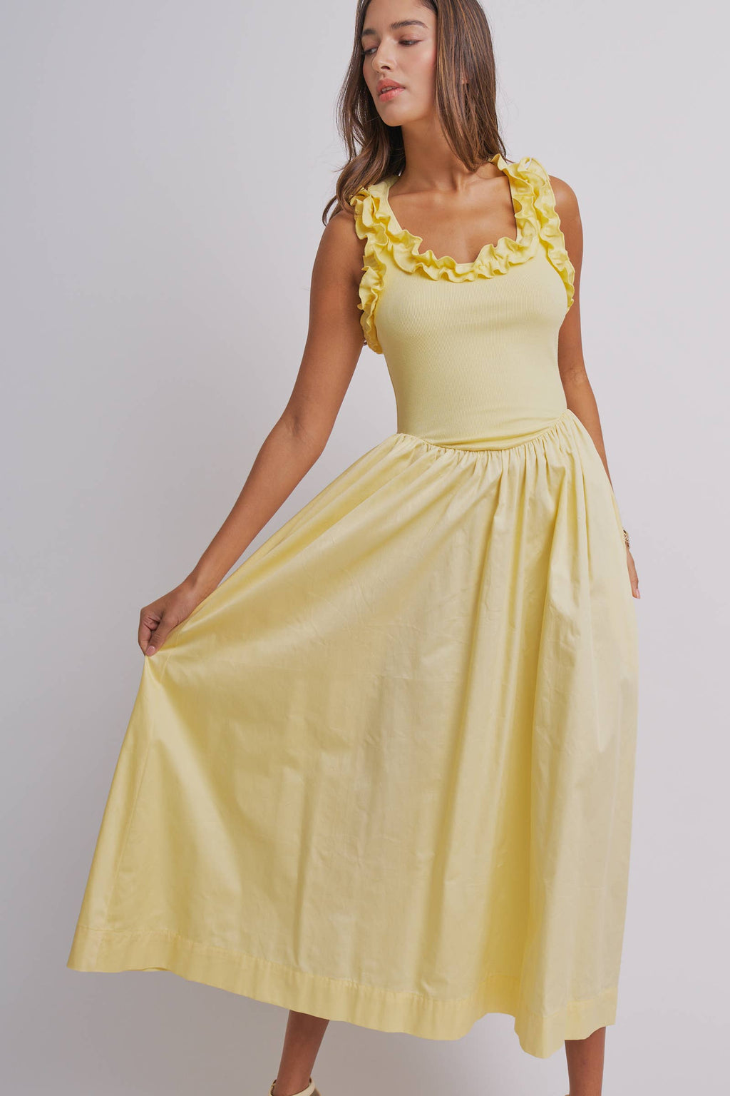 Juliette Ruffle Midi Dress