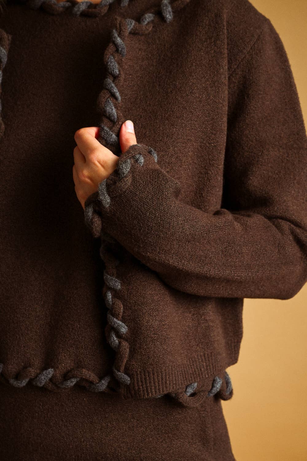Adeline Braided Knit Cardigan