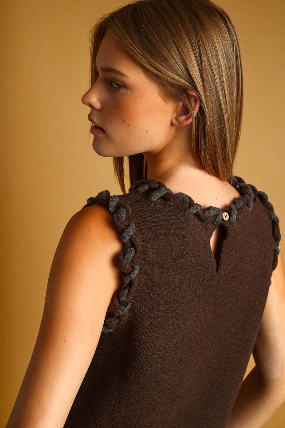 Adeline Braided Knit Top