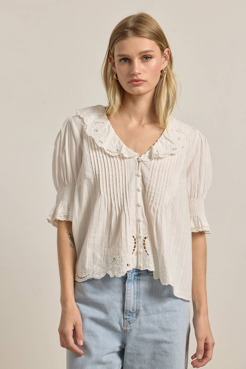 Eloise Lace Collar Blouse