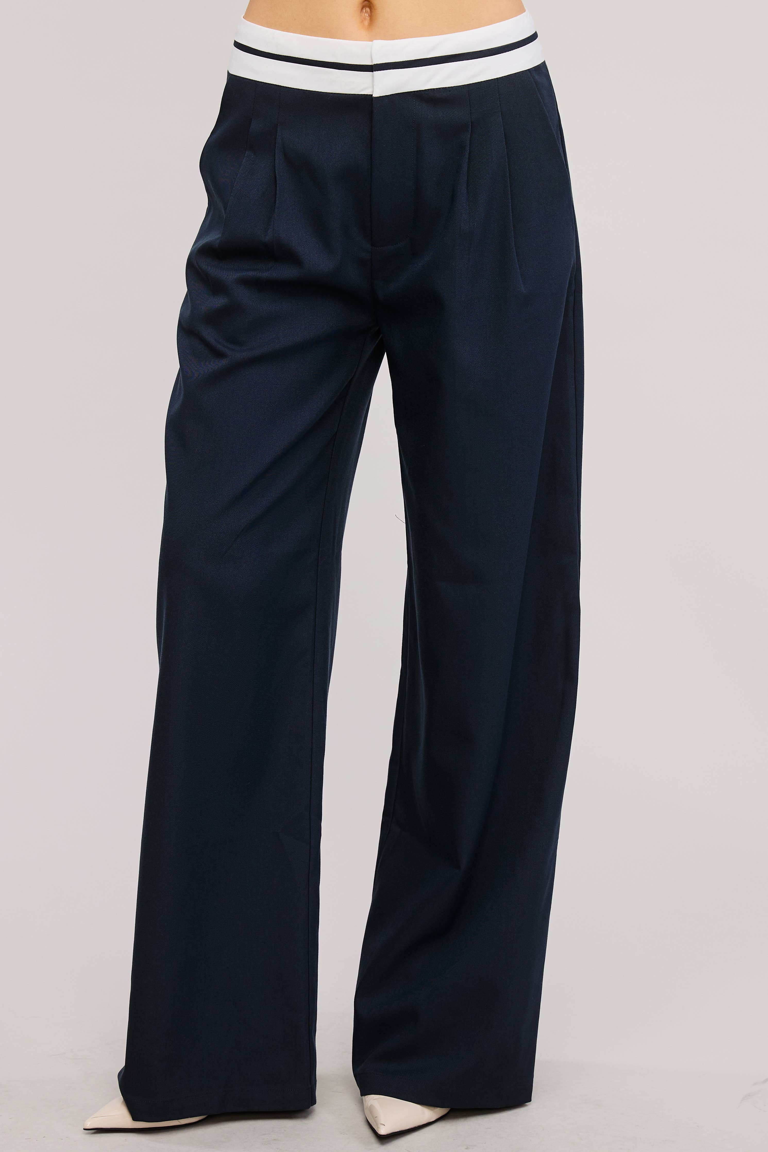 Elodie Contrast Waist Trouser