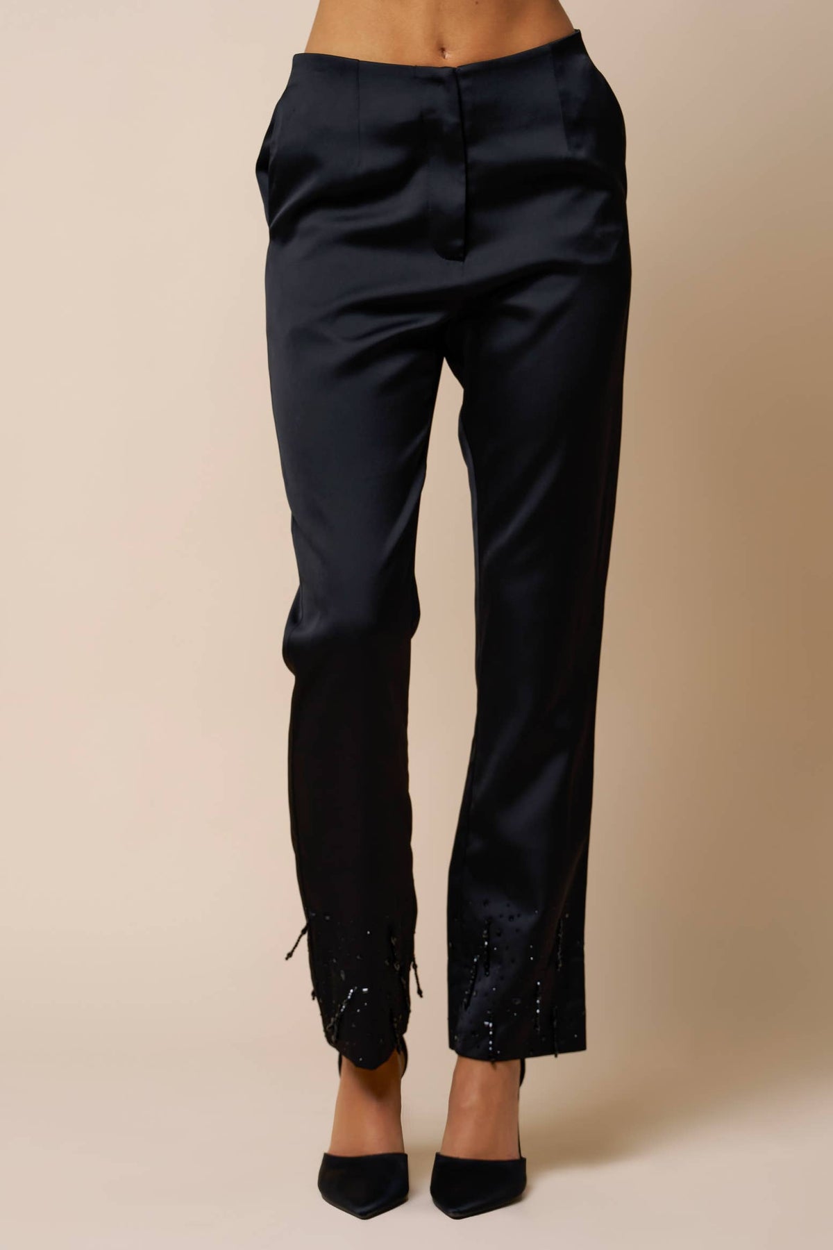 Bianca Satin Embellished Pant