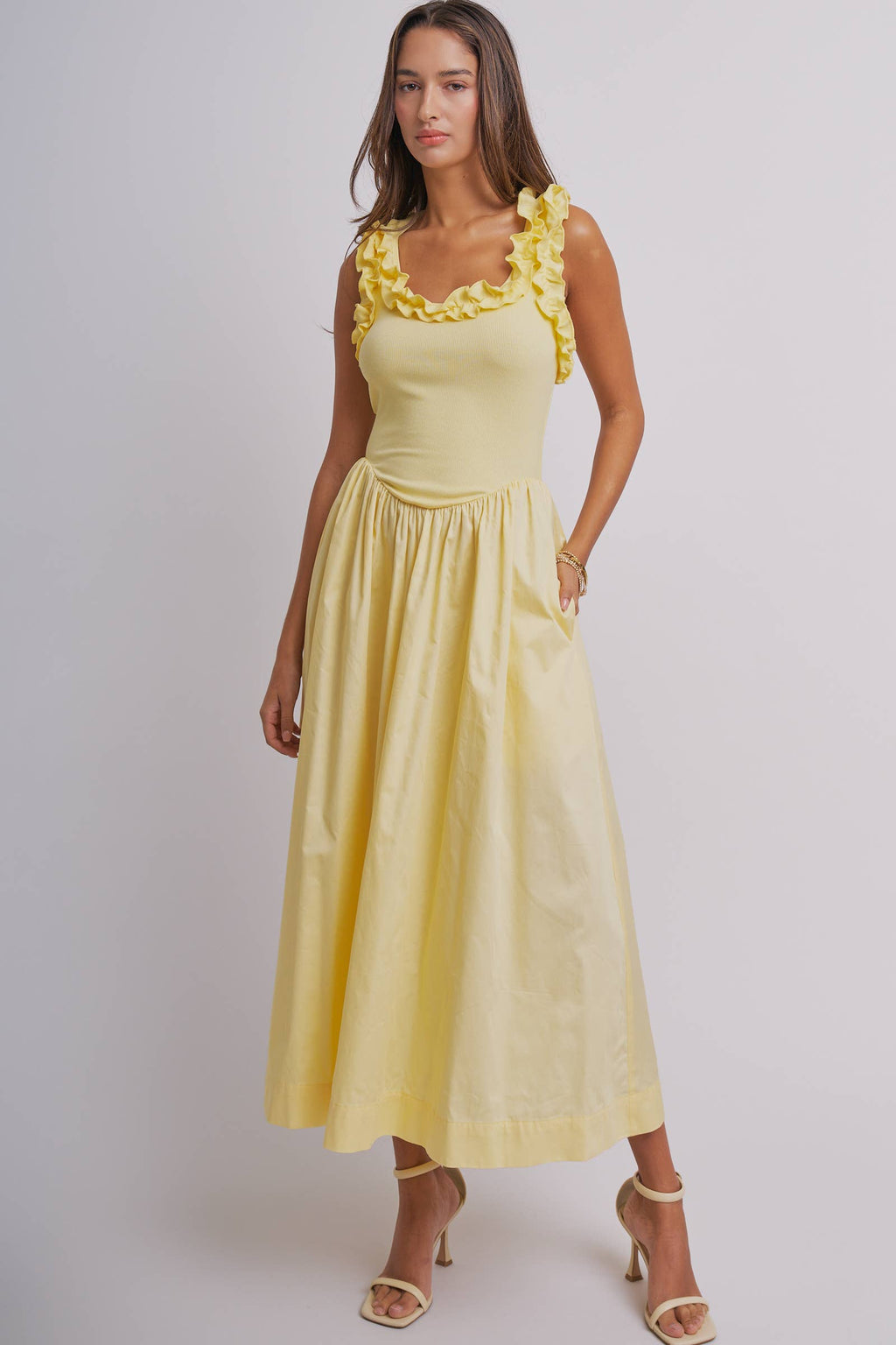 Juliette Ruffle Midi Dress