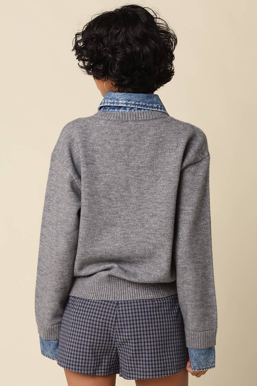 Emely Contrast Knit Top