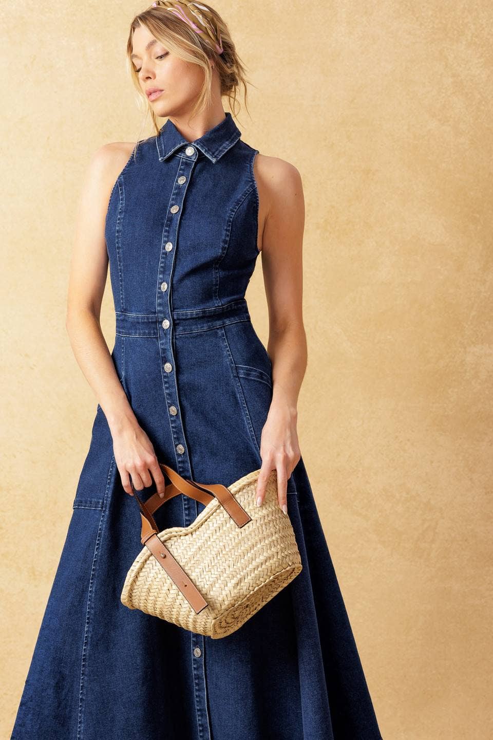 Georgia Denim Midi Dress