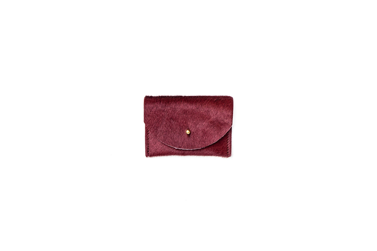 Tessa Hair-on-Hide Cardholder – Plum