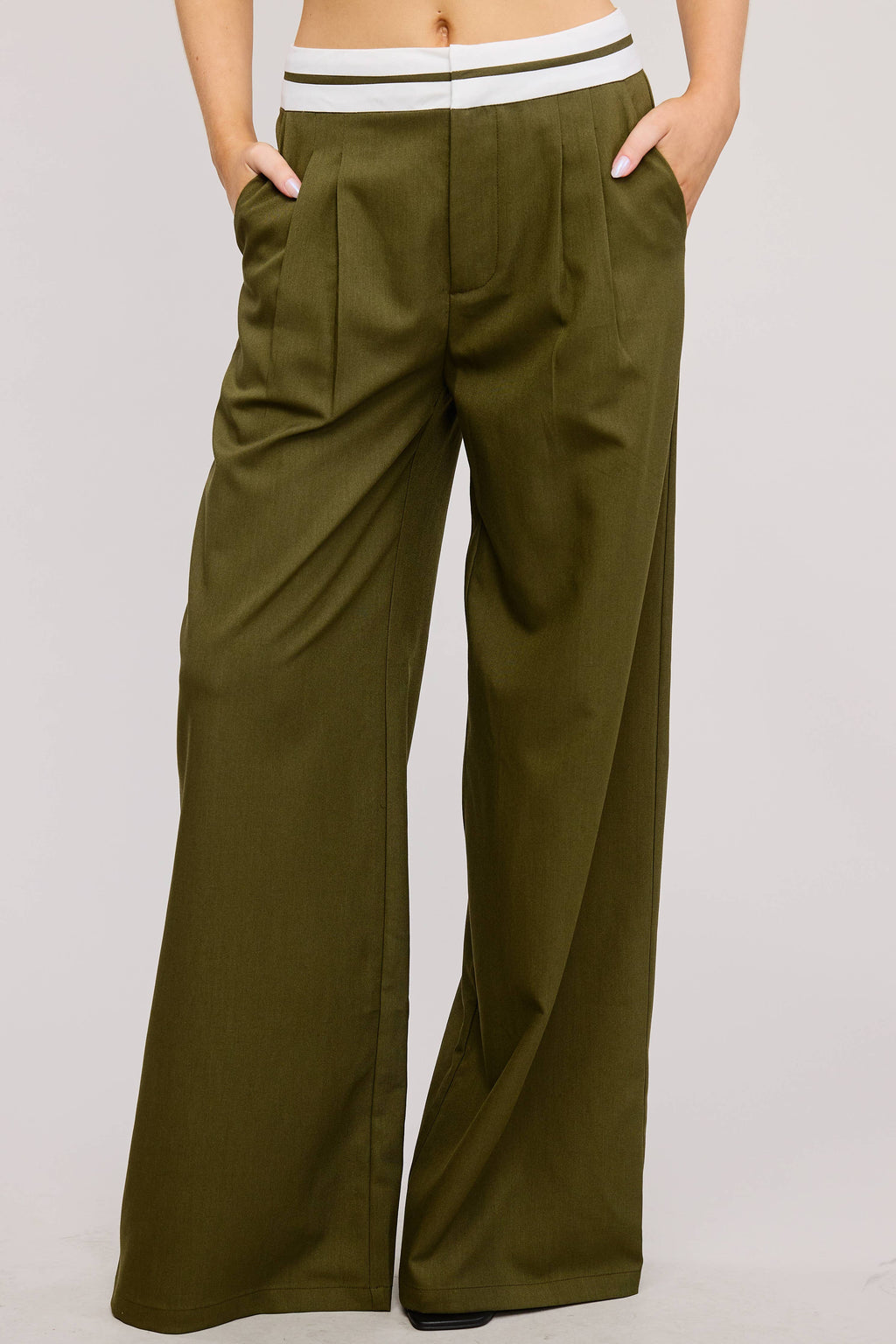 Elodie Contrast Waist Trouser