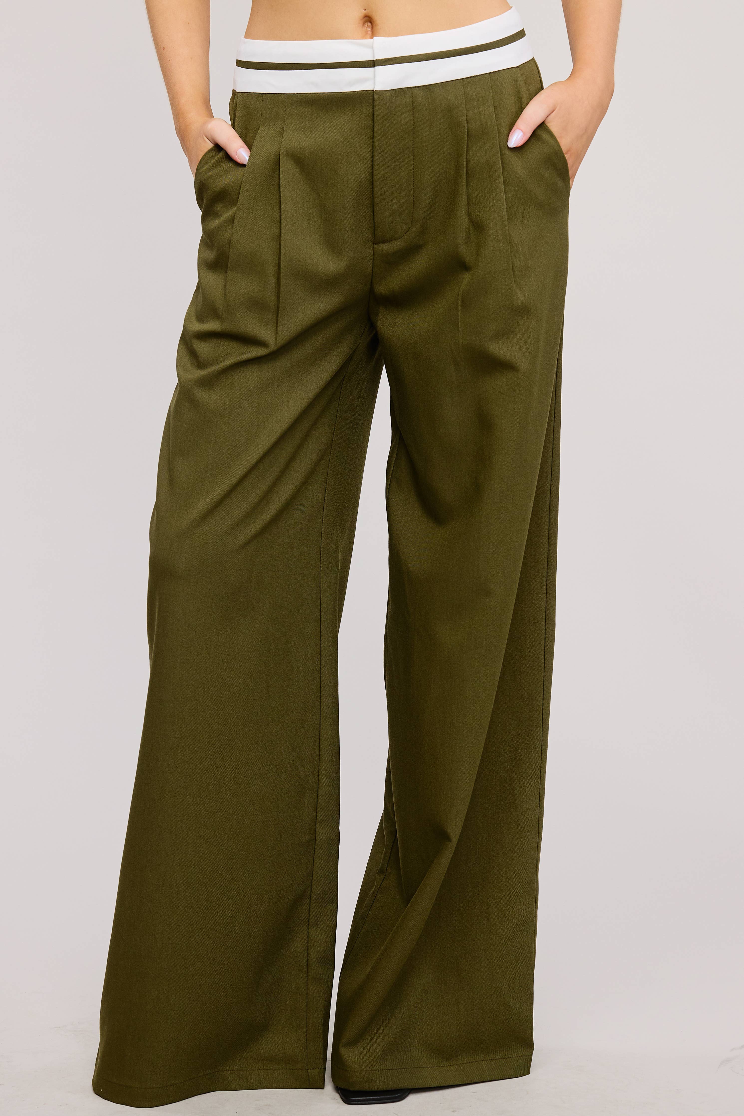 Elodie Contrast Waist Trouser