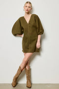Emma Balloon Sleeve Mini Dress