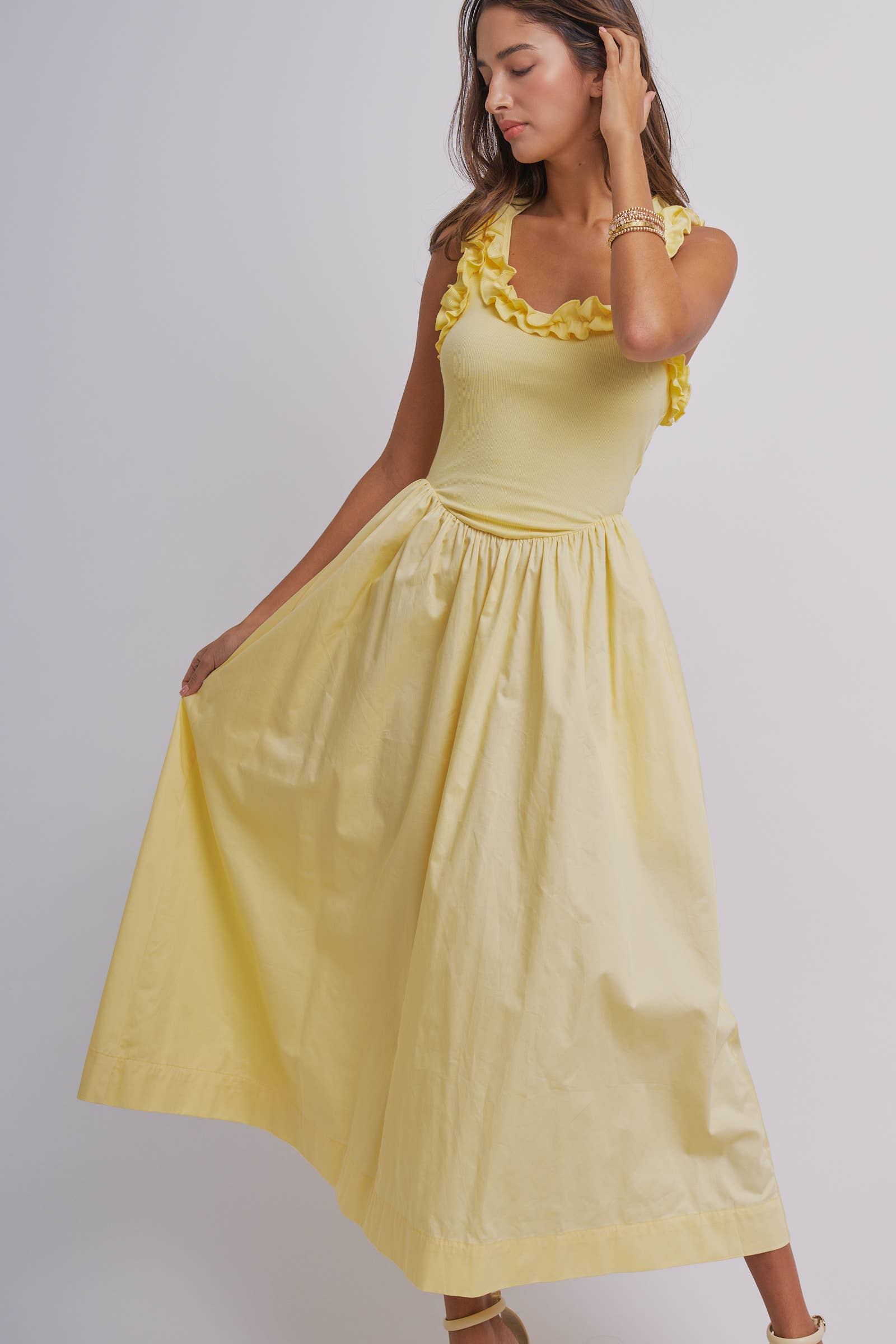 Juliette Ruffle Midi Dress