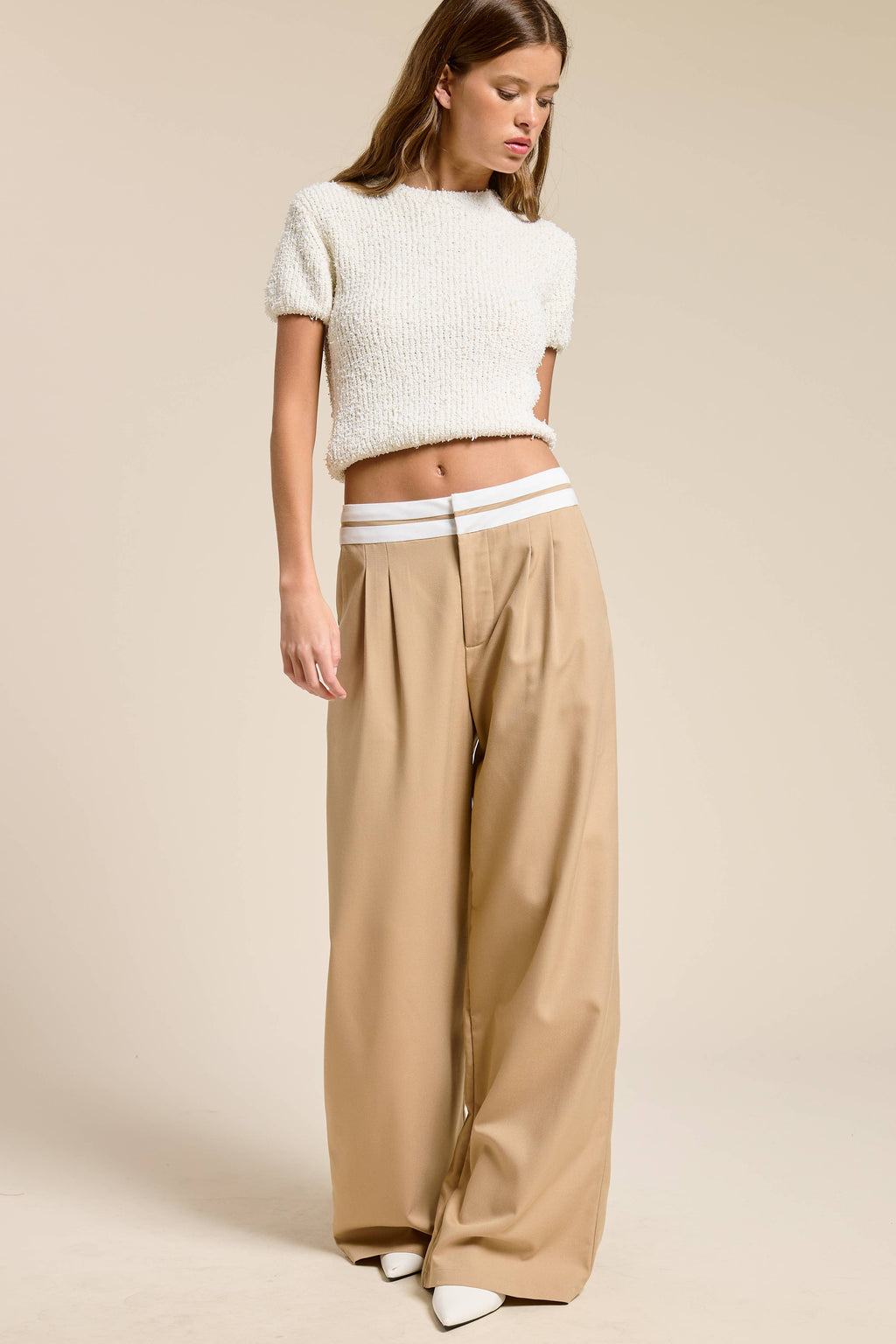 Elodie Contrast Waist Trouser