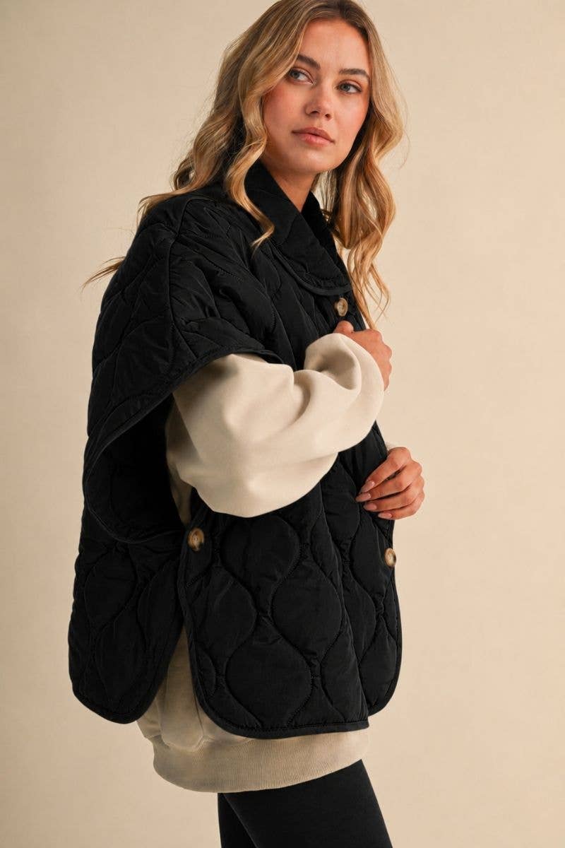 Maeve Quilted Cape Jacket