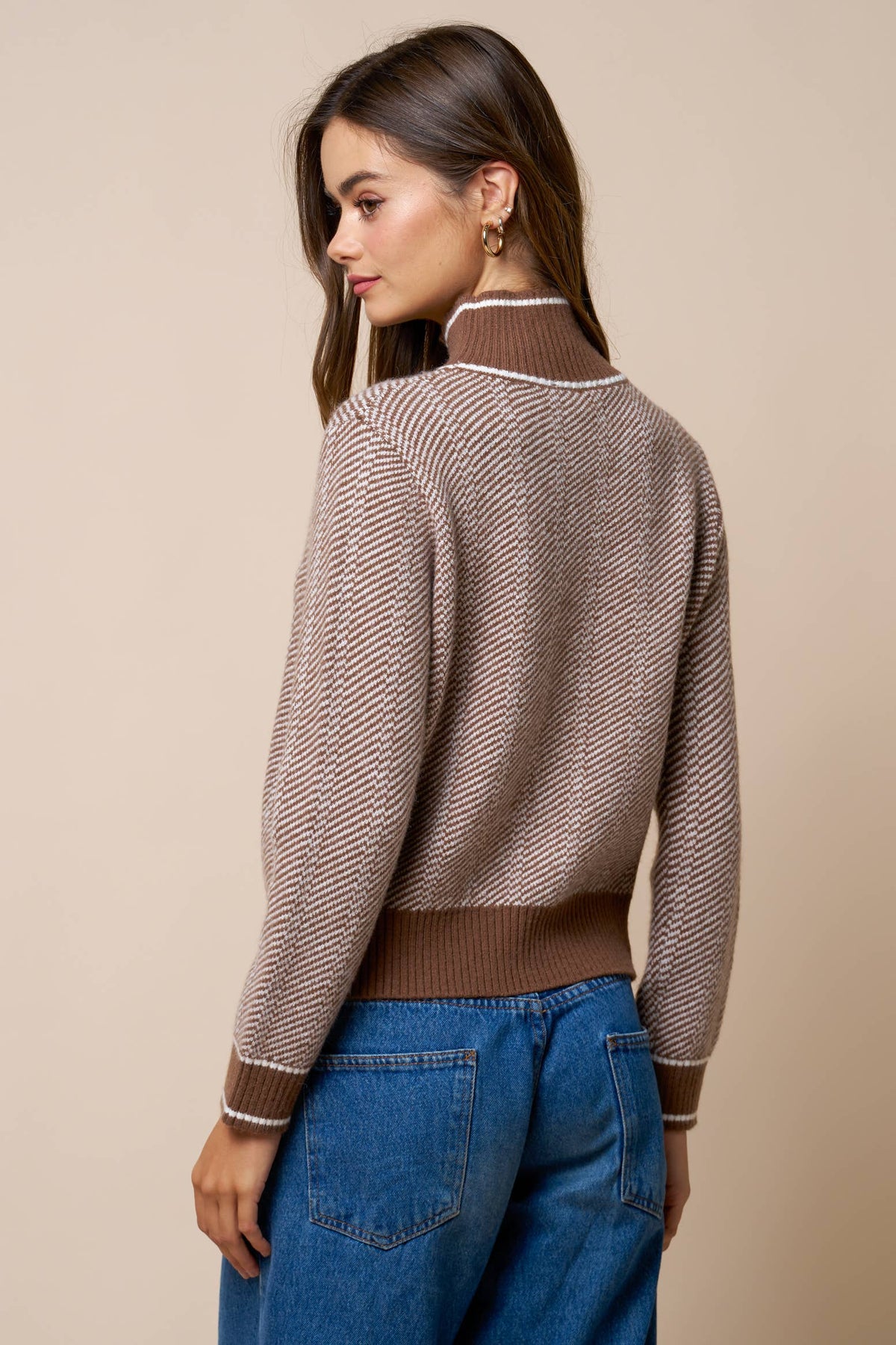 Céline Mock Neck Sweater