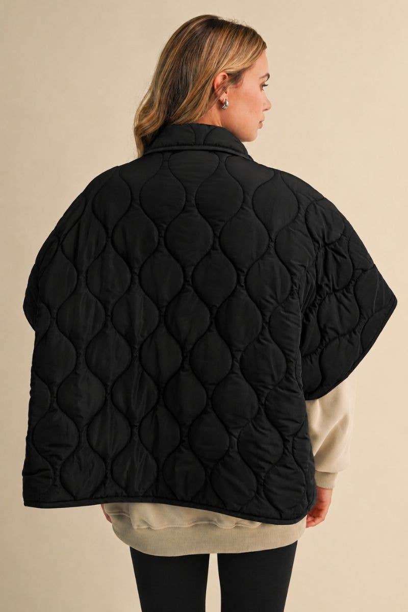 Maeve Quilted Cape Jacket
