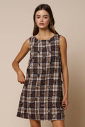 Eloïse Plaid Appliqué Mini Dress