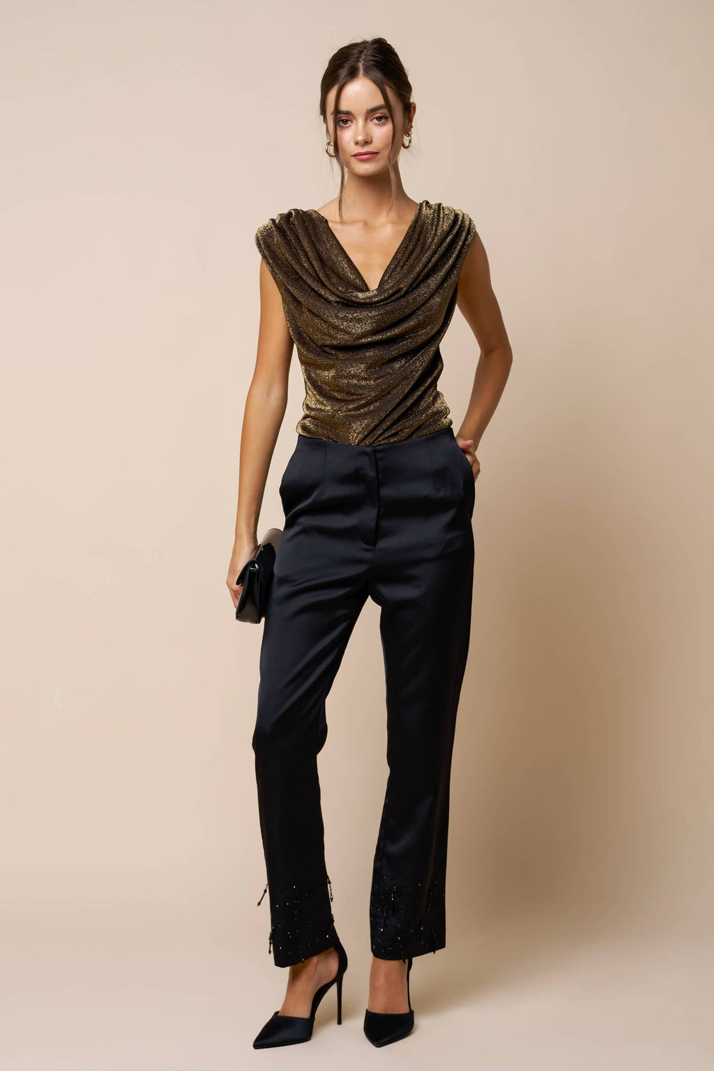 Bianca Satin Embellished Pant