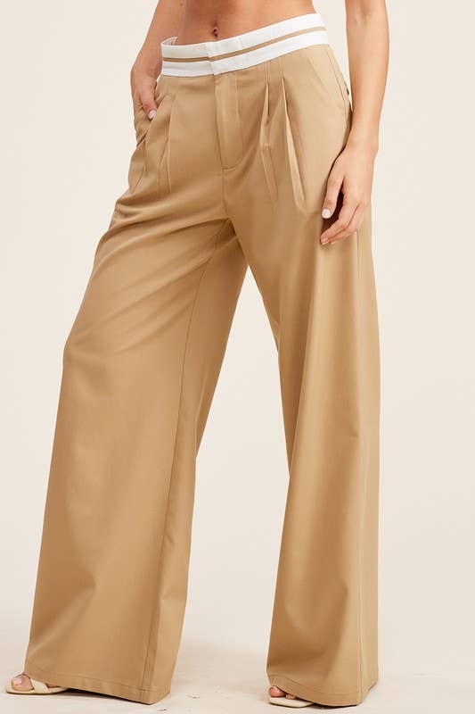 Elodie Contrast Waist Trouser