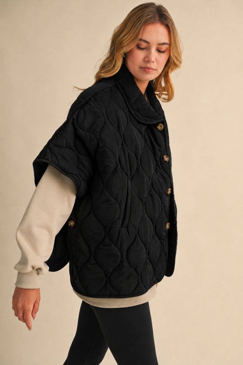 Maeve Quilted Cape Jacket