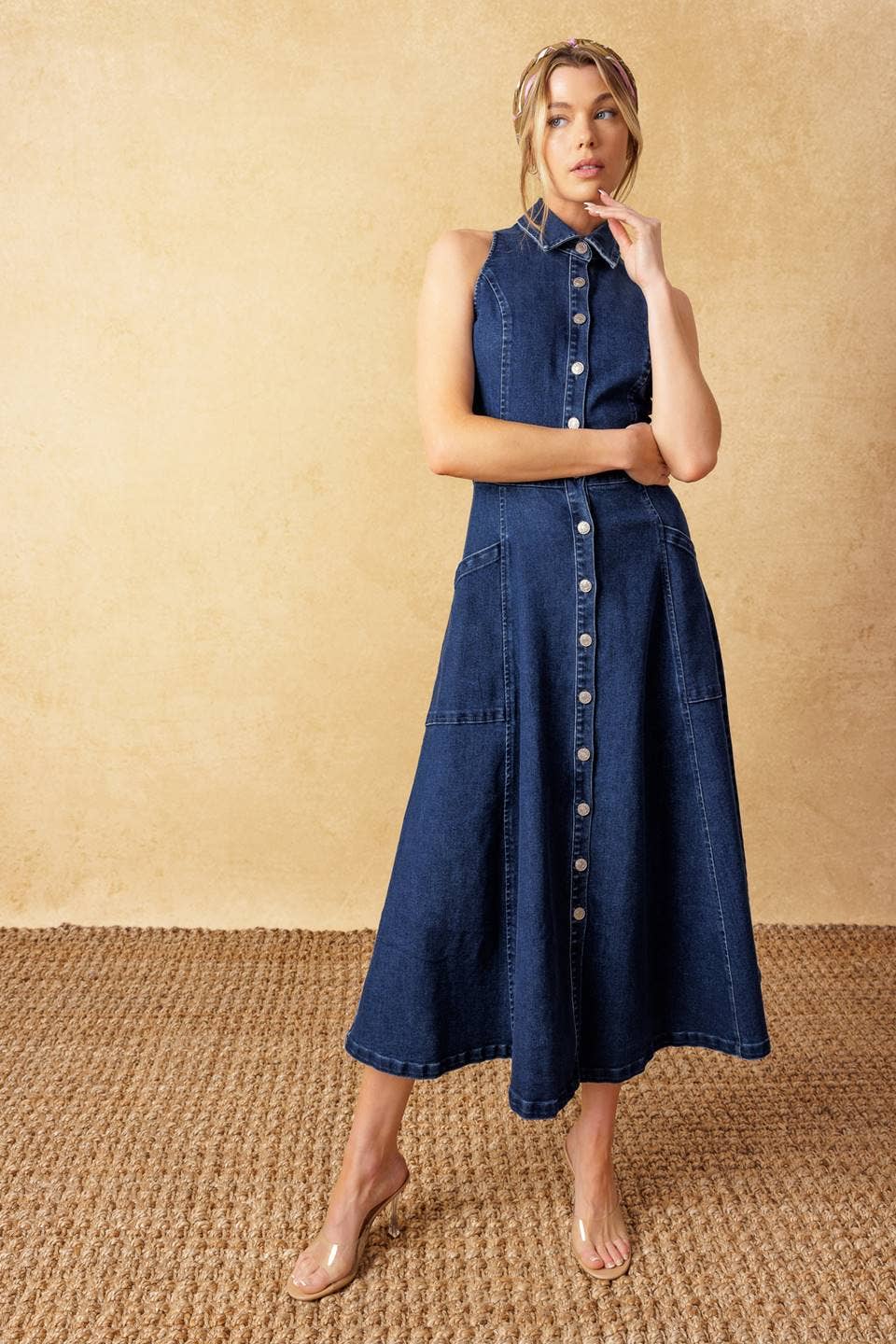 Georgia Denim Midi Dress