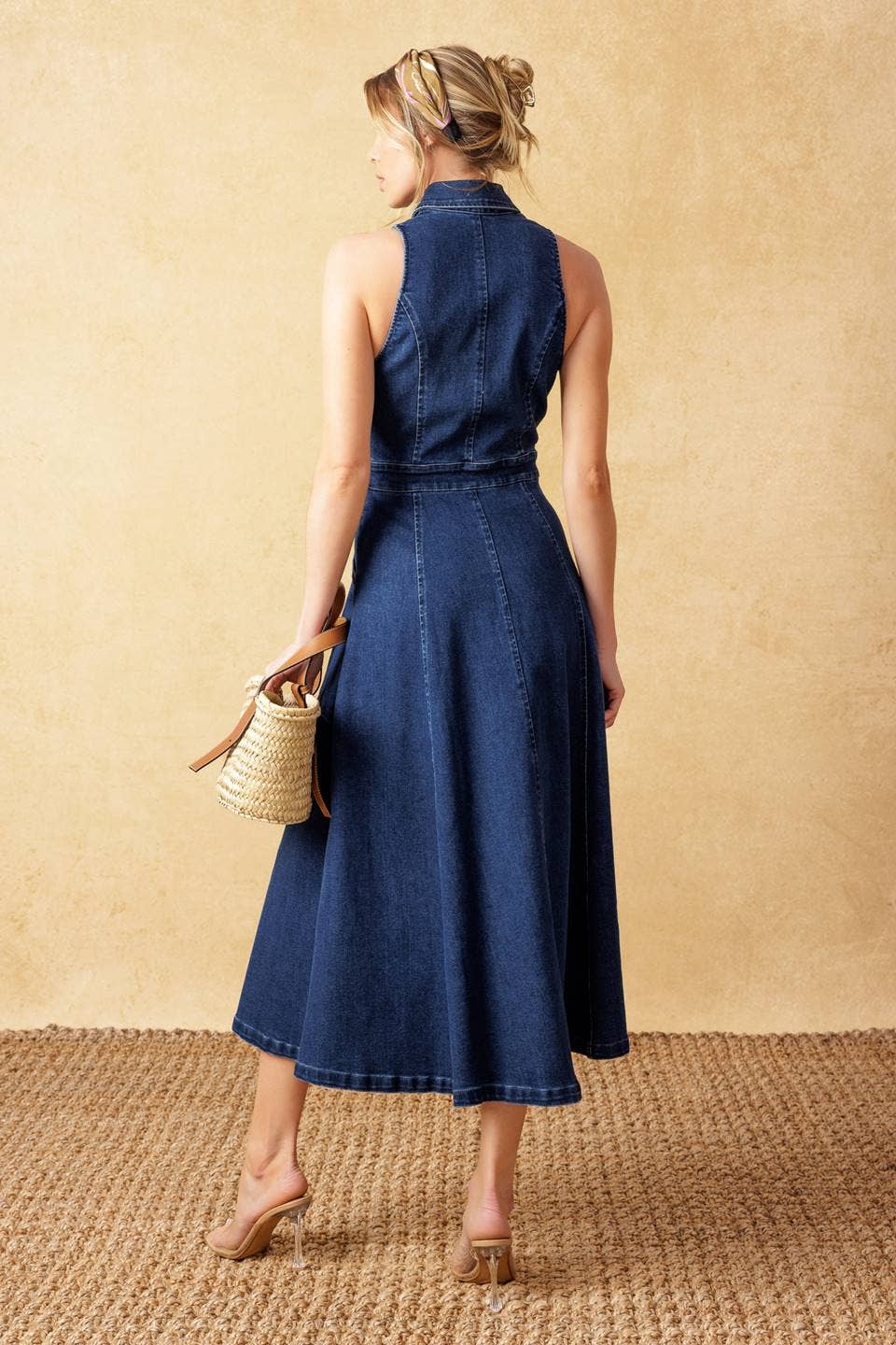 Georgia Denim Midi Dress