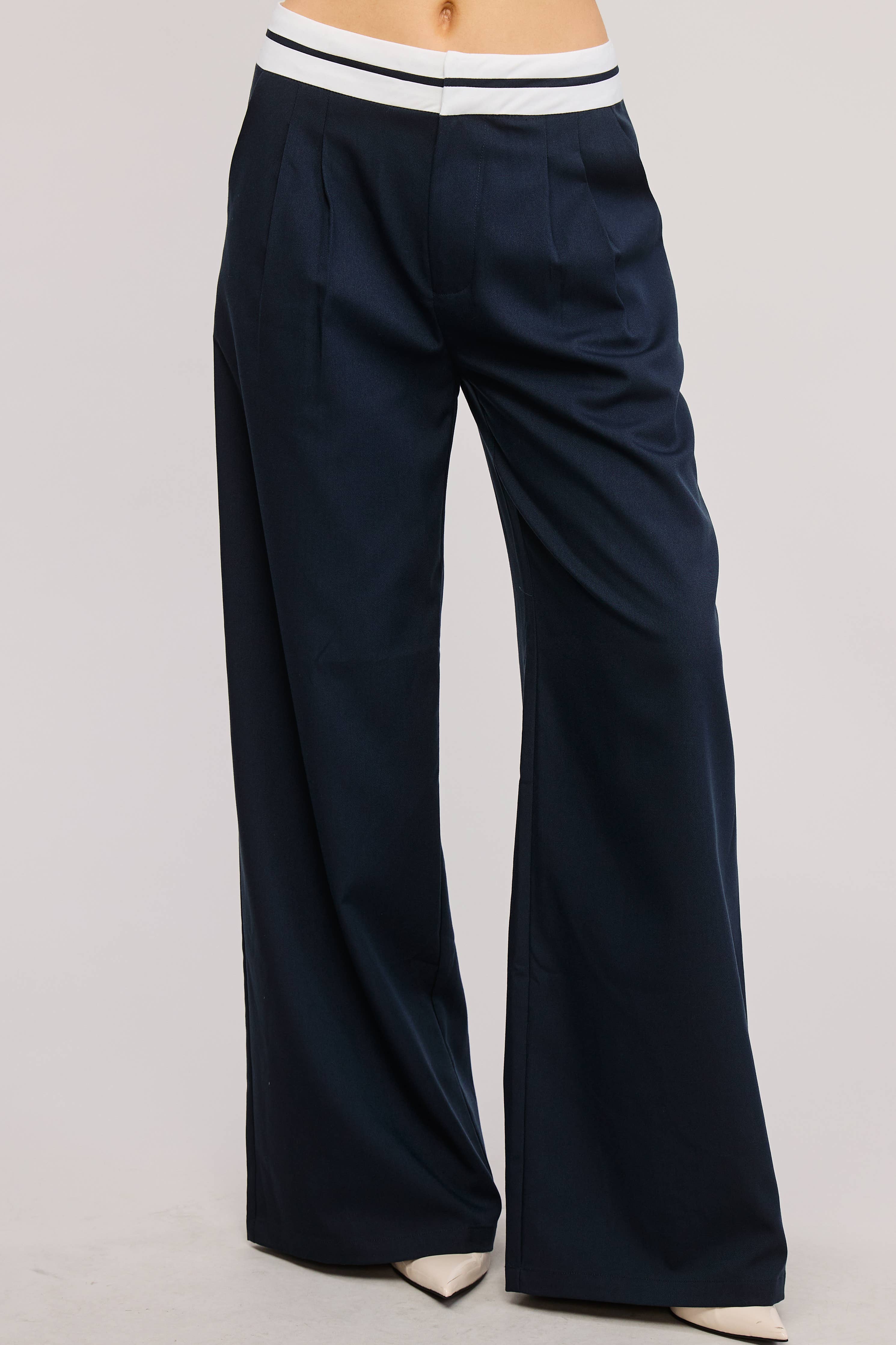 Elodie Contrast Waist Trouser