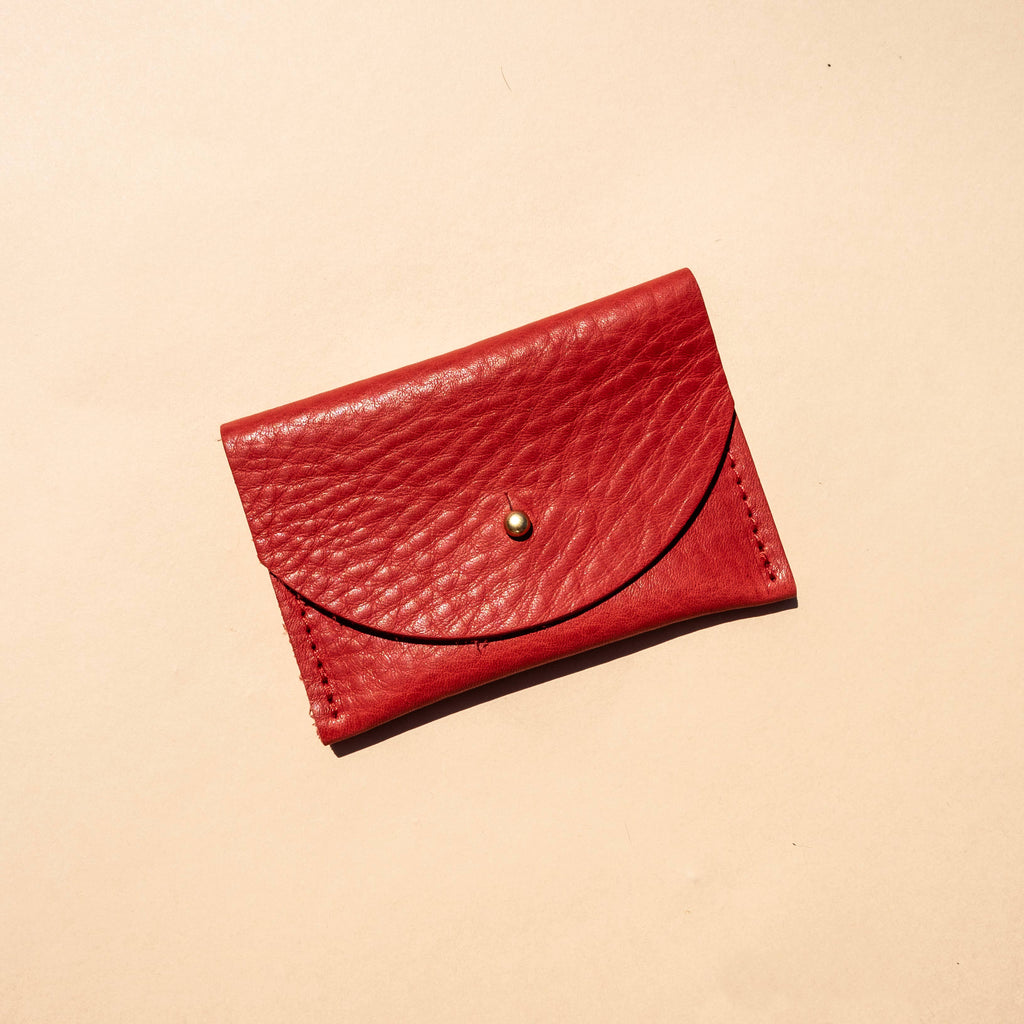 Tessa Leather Cardholder – Tomato