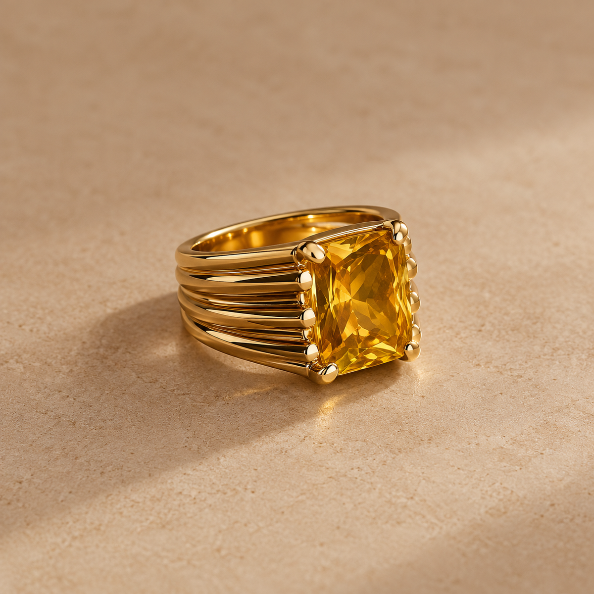 Antoinette Stone Cigar Ring in Gold