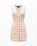 Aspen Linen Gingham Mini Dress