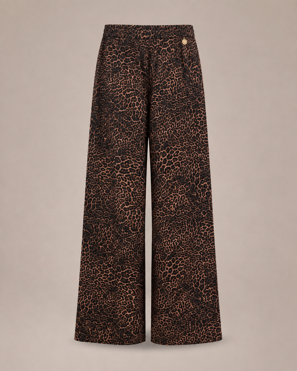 Bianca Leopard Wide-Leg Pants