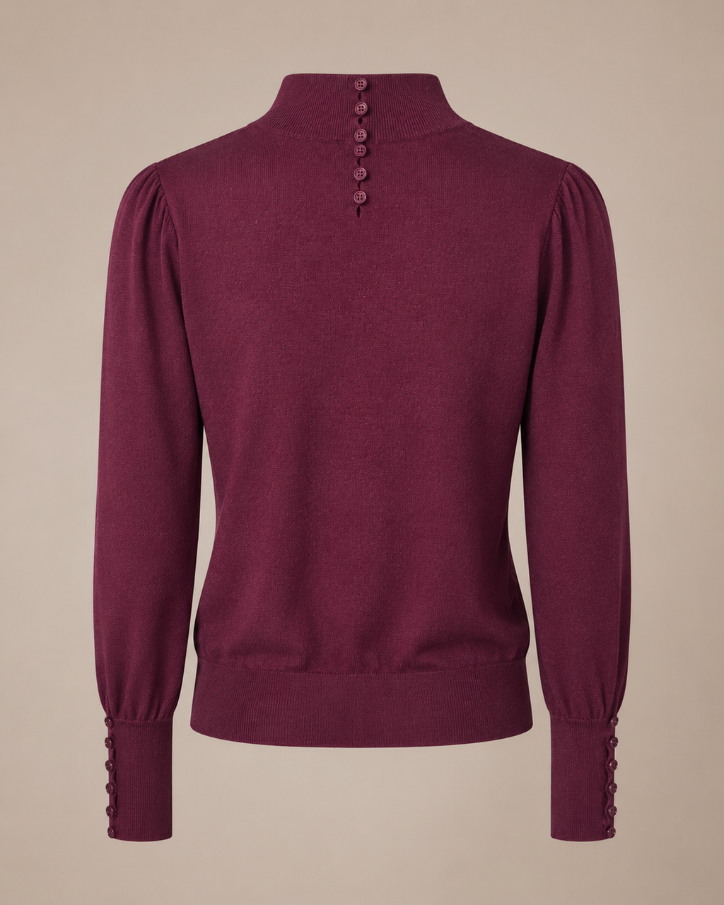 Celia Mock Neck Button Sweater