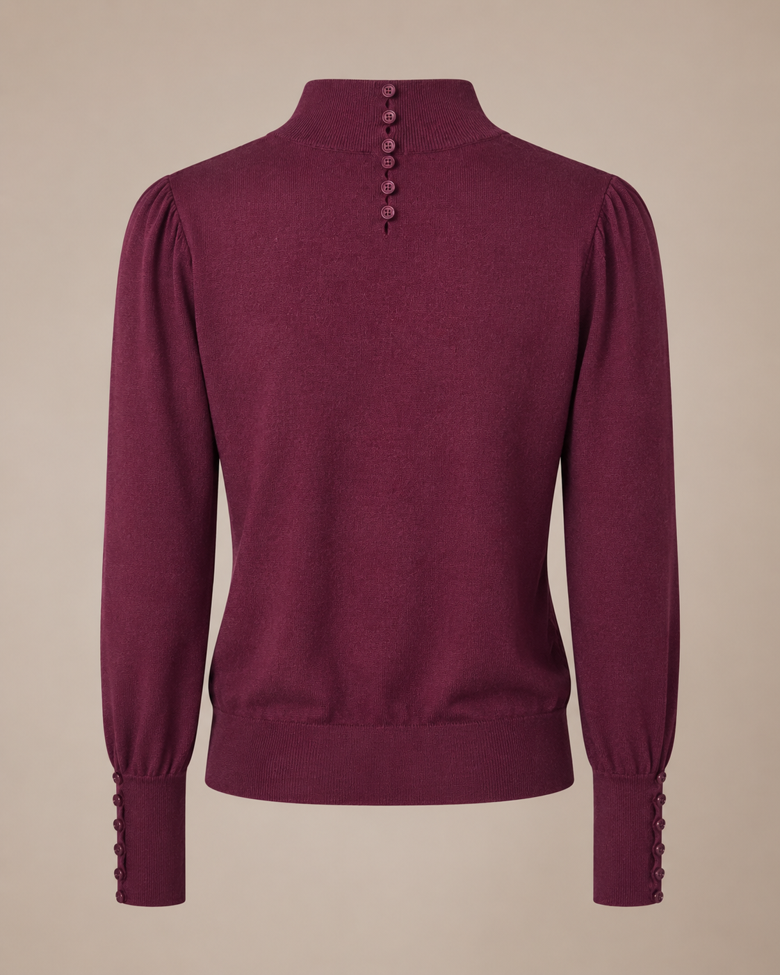 Celia Mock Neck Button Sweater