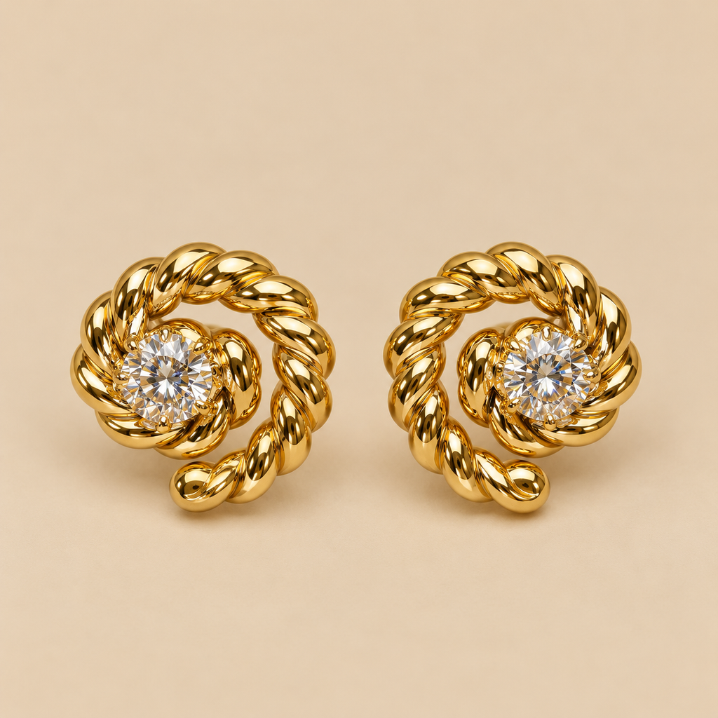 Charlotte Coil Stud Earrings