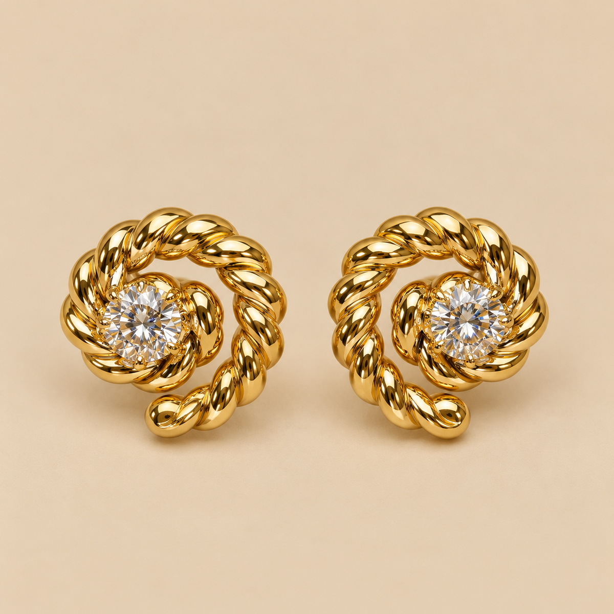 Charlotte Coil Stud Earrings