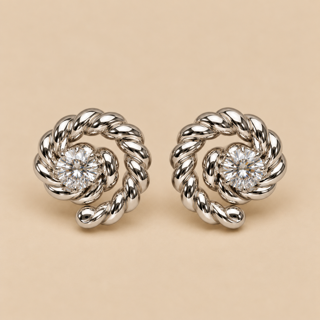 Charlotte Coil Stud Earrings